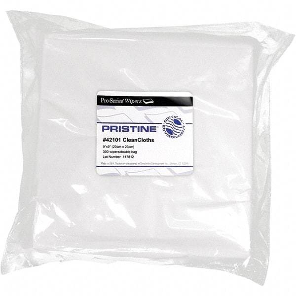 PRO-SOURCE - Flat Fold Clean Room/Lab/Critical Task Wipes - Bag, 9" x 9" Sheet Size, White - Best Tool & Supply