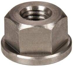 Gibraltar - 3/8-16, 7/8" Flange Diam, 1/2" High, 11/16" Across Flats, Flange Nut - Grade 303 Stainless Steel, 1/8" Flange Height - Best Tool & Supply