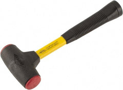 NUPLA - 16 oz Head 1-5/8" Face Diam Urethane Dead Blow Hammer - 12-1/2" OAL, Fiberglass Handle - Best Tool & Supply