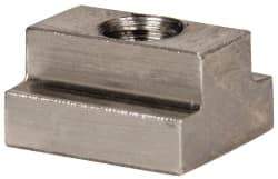 Gibraltar - 5/16-18 Blind Tapped T Slot Nut - 3/8" Slot Width, 5/8 x 7/32" Base Width x Height, 3/4 x 13/32" OAL x Height - Best Tool & Supply