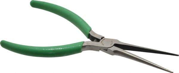 Xcelite - 6" OAL, 2-5/16" Jaw Length x 15/32" Jaw Width, Long Nose Needle Nose Pliers - Smooth Jaw, Standard Head, ESD Cushion Handles, with Spring - Best Tool & Supply