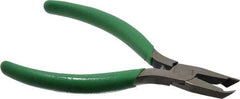 Xcelite - 4-1/2" OAL, Flush End Cutting Pliers - 29/32" Jaw Length x 1/2" Jaw Width, Angled Tip Head, ESD Cushion Handle - Best Tool & Supply