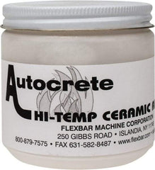 Flexbar - 1 Lb Jar White Ceramic Filler/Repair Caulk - 3000°F Max Operating Temp, 24 hr Full Cure Time - Best Tool & Supply