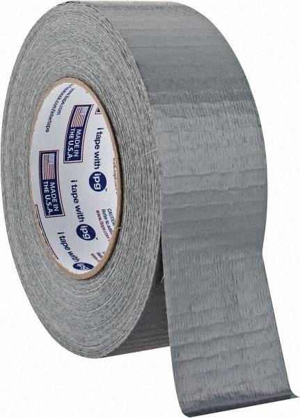 Intertape - 2" x 55m Silver Duct Tape - 8 mil, Rubber Adhesive, Polyethylene Film Backing, 18 Lb/ln Tensile Strength, Series AC15 - Best Tool & Supply