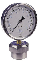 Value Collection - 200 Max psi, 4 Inch Dial Diameter, Stainless Steel Pressure Gauge Guard and Isolator - 1% Accuracy, 18-8 Material Grade - Best Tool & Supply