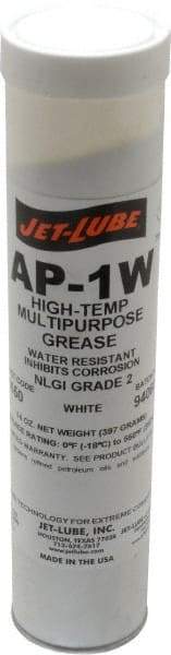 Jet-Lube - 14 oz Cartridge High Temperature Grease - White, High Temperature, 550°F Max Temp, NLGIG 2, - Best Tool & Supply