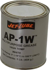 Jet-Lube - 1 Lb Can High Temperature Grease - White, High Temperature, 550°F Max Temp, NLGIG 2, - Best Tool & Supply