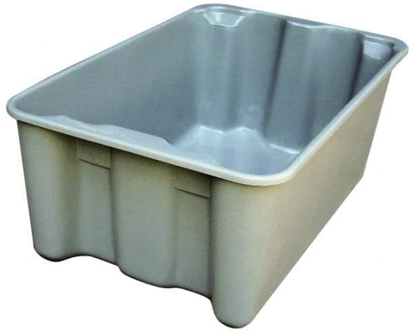 MFG Tray - 300 Lb Load Capacity Gray Fiberglass Tote Container - Stacking, Nesting, 24.3" Long x 14.8" Wide x 8" High - Best Tool & Supply