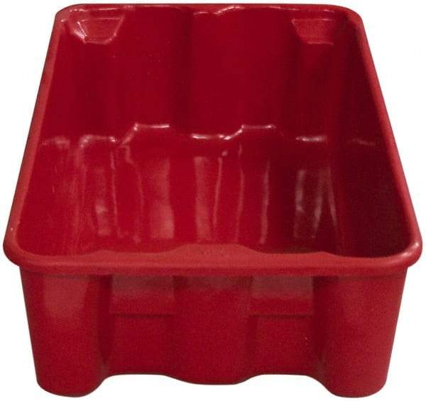 MFG Tray - 300 Lb Load Capacity Red Fiberglass Tote Container - Stacking, Nesting, 24.3" Long x 14.8" Wide x 8" High - Best Tool & Supply