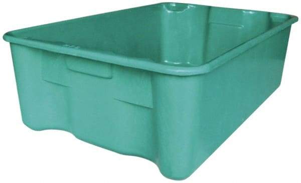 MFG Tray - 500 Lb Load Capacity Green Fiberglass Tote Container - Stacking, Nesting, 25.3" Long x 18" Wide x 10" High - Best Tool & Supply