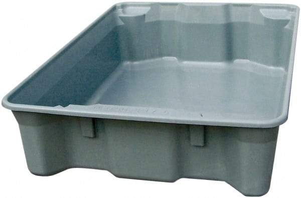 MFG Tray - 500 Lb Load Capacity Gray Fiberglass Tote Container - Stacking, Nesting, 25.3" Long x 18" Wide x 10" High - Best Tool & Supply