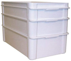 MFG Tray - 150 Lb Load Capacity White Fiberglass Tote Container - Stacking, 22" Long x 12" Wide x 1.3" High - Best Tool & Supply