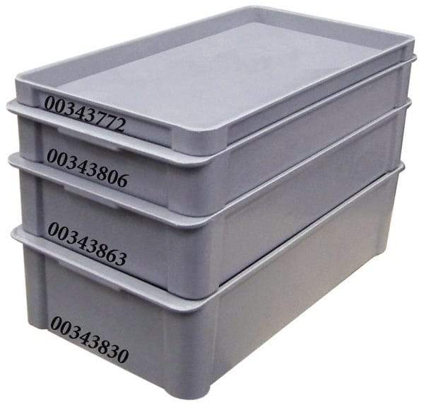 MFG Tray - 200 Lb Load Capacity Gray Fiberglass Tote Container - Stacking, 23.4" Long x 12" Wide x 3.1" High - Best Tool & Supply