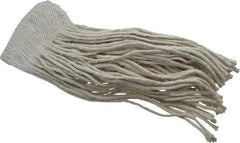 PRO-SOURCE - 5" White Head Band, Medium Cotton Cut End Mop Head - 8 Ply, Clamp Jaw Connection, Use for Stripping/Finishing - Best Tool & Supply