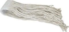 PRO-SOURCE - 5" White Head Band, X-Large Cotton Cut End Mop Head - 8 Ply, Clamp Jaw Connection, Use for Stripping/Finishing - Best Tool & Supply