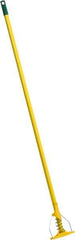 PRO-SOURCE - 48" Wood Spring Clamp Jaw Mop Handle - 1 to 1-1/4" Wet Mop Head Band, Metal Connector, Use with Wet Mops - Best Tool & Supply