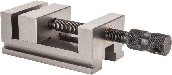 Value Collection - 2-3/8" Jaw Width, 2-3/16" Jaw Opening Capacity, 1" Jaw Height, Toolmaker's Vise - Flat Jaw, 4-3/8" OAL - Best Tool & Supply