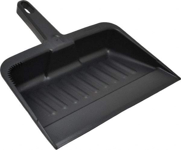 Rubbermaid - 12-1/4" Wide x 2-5/8" High, Handheld Dustpan - Plastic Body, 5" Plastic Handle, Black - Best Tool & Supply