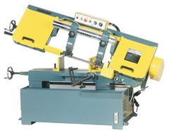 Enco - 10 x 17" Max Capacity, Manual Step Pulley Horizontal Bandsaw - 220/440 Volts, 2 hp, 3 Phase - Best Tool & Supply