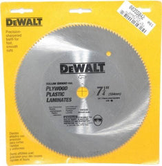 DeWALT - 7-1/4" Diam, 5/8" Arbor Hole Diam, 140 Tooth Wet & Dry Cut Saw Blade - Steel, Smooth Action, Standard Round Arbor - Best Tool & Supply