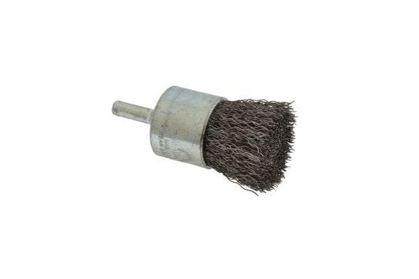 Anderson - 1" Brush Diam, Crimped, End Brush - 1/4" Diam Shank, 22,000 Max RPM - Best Tool & Supply