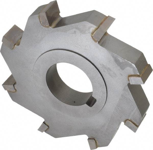 Made in USA - 4" Diam x 5/8" Width of Cut, 8 Teeth, Carbide Tipped Side Milling Cutter - Straight Teeth, Uncoated - Best Tool & Supply