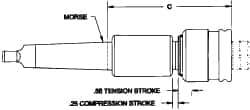 Parlec - 2" Straight Shank Diam Tension & Compression Tapping Chuck - #6 to 1-5/8" Tap Capacity, 2-3/4" Projection - Exact Industrial Supply