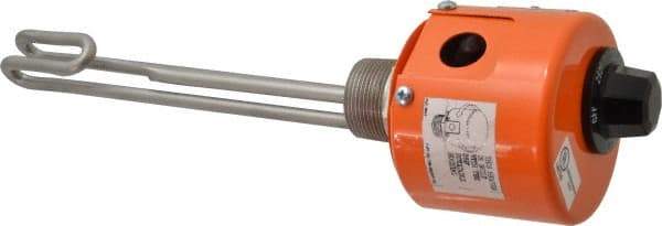 Value Collection - 1 Element, 9.06" Immersion Length, Standard Housing, Stainless Steel Pipe Plug Immersion Heater - 1 Phase, 240 Volt, 1,500 Watt, 68 Watts/Sq In, Stainless Steel Plug - Best Tool & Supply