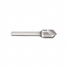 SGS - 3/8" Head Diam, 1/4" Shank Diam, 1 Flute 82° Solid Carbide Countersink - Best Tool & Supply