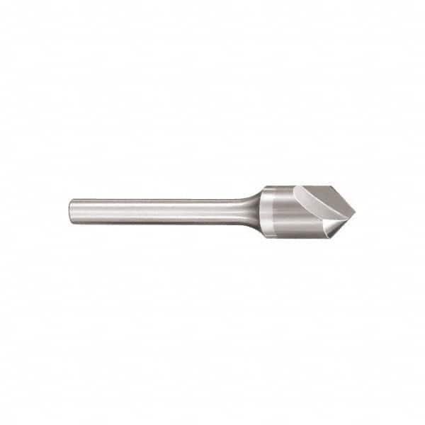 SGS - 3/16" Head Diam, 3/16" Shank Diam, 1 Flute 60° Solid Carbide Countersink - Best Tool & Supply