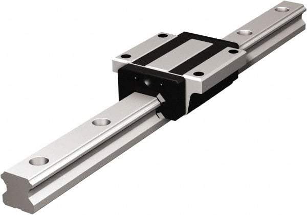 THK - 2,520mm OAL x 34mm Overall Width x 29mm Overall Height 4 Way HSR Rail - 80mm Between Holes, 9 x 14 x 12mm Hole Size - Best Tool & Supply