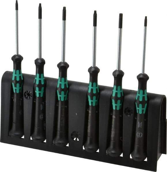 Wera - 6 Piece T7 to T20 Micro Handle Torx Driver Set - T7, T8, T9, T10, T15, T20 - Best Tool & Supply