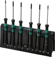 Wera - 6 Piece T7 to T20 Micro Handle Torx Driver Set - T7, T8, T9, T10, T15, T20 - Best Tool & Supply