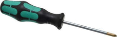 Wera - #1, 7" OAL, Standard Phillips Screwdriver - 3-1/8" Blade Length, Round Shank, Ergonomic Handle - Best Tool & Supply