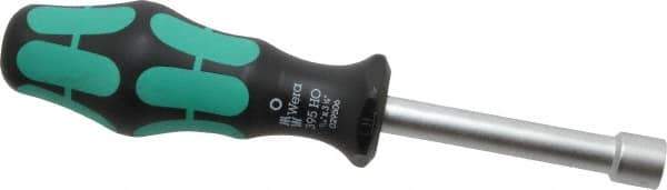 Wera - 7/16" Hollow Shaft Nutdriver - Ergonomic Handle, 7-3/4" OAL - Best Tool & Supply