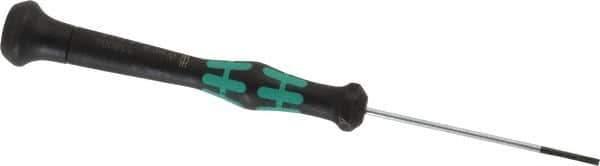 Wera - 1.8mm Blade Width, Electronic/Electrostatic Slotted Screwdriver - 60mm Blade Length, Round Shank, Ergonomic Handle - Best Tool & Supply