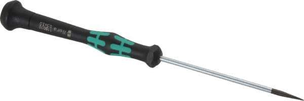 Wera - Electronic/Electrostatic Slotted Screwdriver - 80mm Blade Length, Round Shank, Ergonomic Handle - Best Tool & Supply