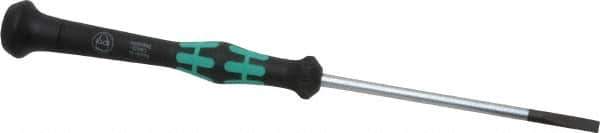 Wera - Electronic/Electrostatic Slotted Screwdriver - 80mm Blade Length, Round Shank, Ergonomic Handle - Best Tool & Supply