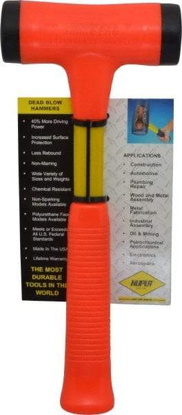 NUPLA - 24 oz Head 1-3/4" Face Diam Fiberglass Slim Head Dead Blow Hammer - 12" OAL, Fiberglass Handle - Best Tool & Supply