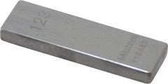 Mitutoyo - 0.123" Rectangular Steel Gage Block - Accuracy Grade 0, Includes Certificate of Inspection - Best Tool & Supply