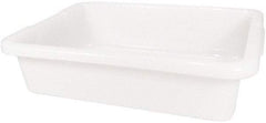 Rubbermaid - 4.6 Gal, White Polyethylene Tote Container - Nesting, 20" Long x 15" Wide x 5" High - Best Tool & Supply