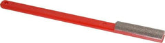 3M - 1-3/4" OAL Very Fine Half Round Sharpener Diamond File - 1/2" Wide, 1-3/4 LOC, Red - Best Tool & Supply