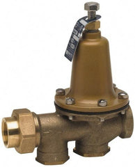 Watts - 300 Max psi Water Pressure Reducing Valve - 1" FPT Union x FPT Connection, 8" High x 6-3/4" Wide, 25 to 75 psi Reduced Pressure Range - Best Tool & Supply