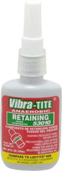 Vibra-Tite - 10 mL Bottle, Green, High Strength Liquid Retaining Compound - Series 530, 24 hr Full Cure Time, Hand Tool Removal - Best Tool & Supply