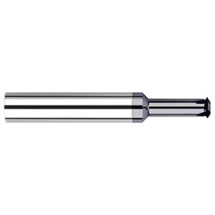 Single Profile Thread Mill: 3/8-16 to 3/8-40, 16 to 40 TPI, Internal & External, 4 Flutes, Solid Carbide 0.3″ Cut Dia, 3/8″ Shank Dia, 2.5″ OAL, AlTiN Coated