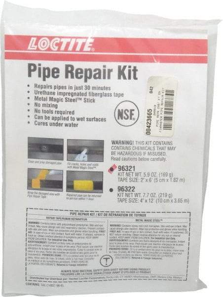 Loctite - 2"x6'" Pipe Fixmastr Pipe Repair Kit - For Onsite Repairs of Cracked Pipes & Damaged Pipe Joints - Best Tool & Supply