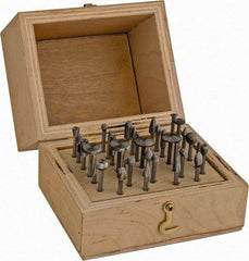 Made in USA - 34 Piece, 1/8" Shank Burr Set - High Speed Steel - Best Tool & Supply