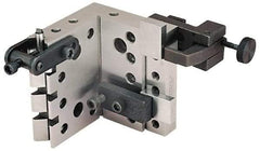 Suburban Tool - 4" Wide x 4" Deep x 4-1/2" High Steel Precision-Ground Angle Plate - V-Step Plate, Machined Holes on Surface, Open End, 1" Thick, Pair of Plates - Best Tool & Supply