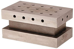 Suburban Tool - 3-1/2" Wide x 6" Deep x 3" High Steel Precision-Ground Angle Plate - Standard Plate, Machined Holes on Surface, Open End, Pair of Plates - Best Tool & Supply