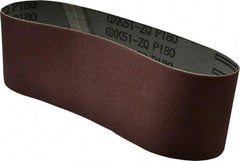 Tru-Maxx - 3" Wide x 21" OAL, 180 Grit, Aluminum Oxide Abrasive Belt - Aluminum Oxide, Very Fine, Coated, X Weighted Cloth Backing - Best Tool & Supply